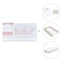 Convertível 70x140 cm branco/rosa claro · Sero Kubo Flamingo K551-M7742