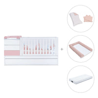 Convertível 70x140 cm branco/rosa claro · Sero Kubo Flamingo K551-M7742