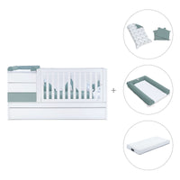 Convertível 70x140 cm branco/eucalipto · Sero Kubo Eucalyptus K551-M7757