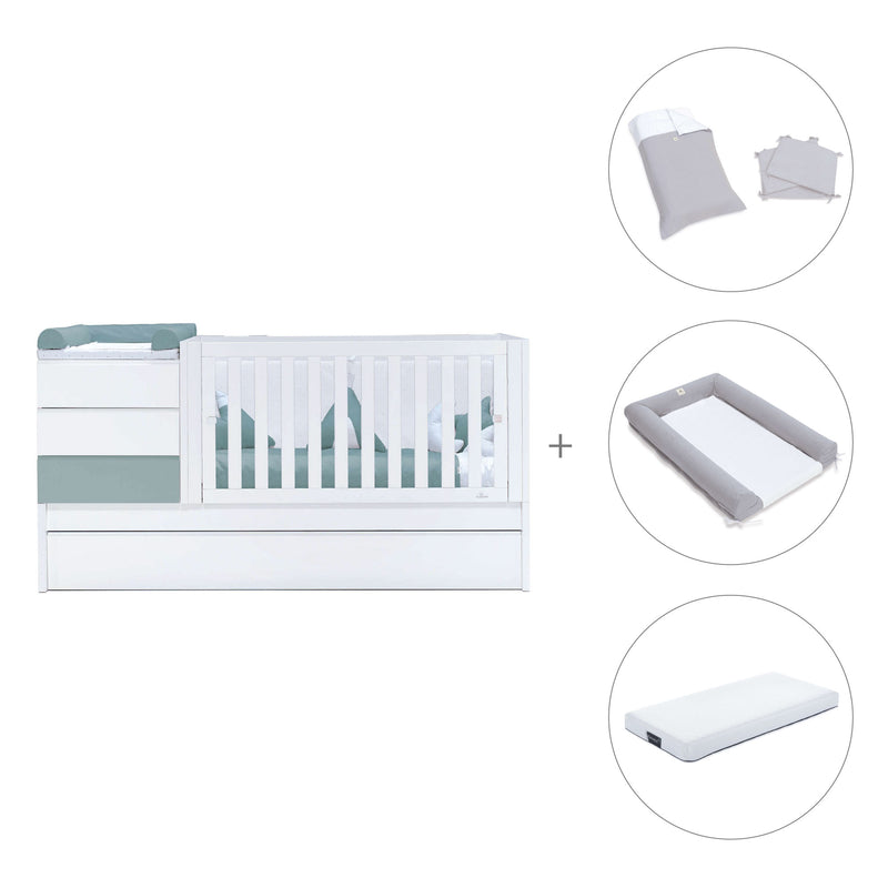 Convertível 70x140 cm branco/eucalipto · Sero Kubo Eucalyptus K551-M7757