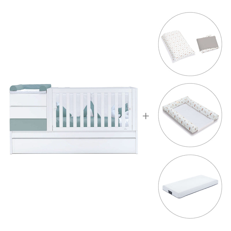 Convertível 70x140 cm branco/eucalipto · Sero Kubo Eucalyptus K551-M7757