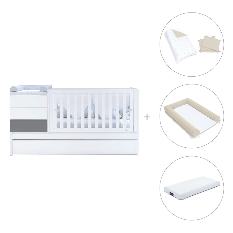 Convertível 70x140 cm branco/antracite · Sero Kubo Antracita K551-M7758