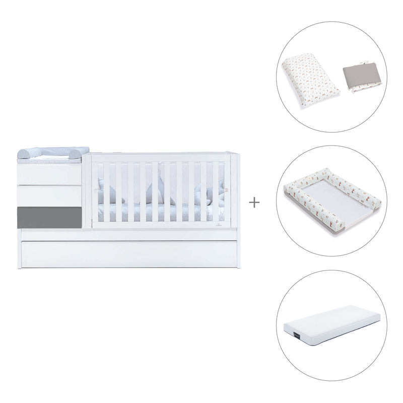 Convertível 70x140 cm branco/antracite · Sero Kubo Antracita K551-M7758