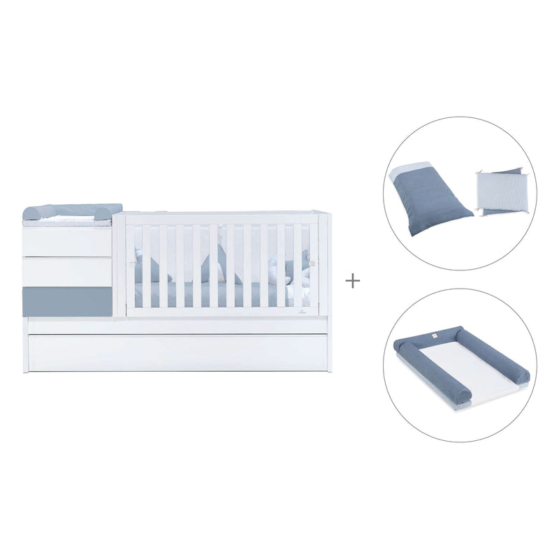 Convertível 70x140 cm branco/azul · Sero Kubo Blu Denim K551-M7741