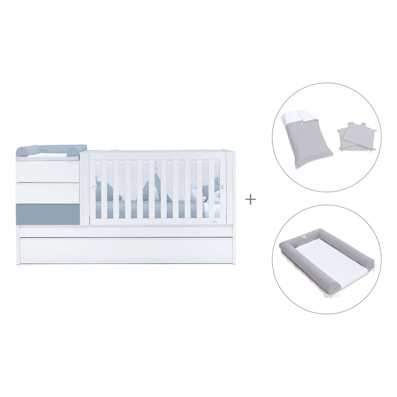 Convertível 70x140 cm branco/azul · Sero Kubo Blu Denim K551-M7741