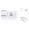 Convertible crib with trundle bed/drawers (70x140 cm) green-olive · Sero Kubo K551N-M7756