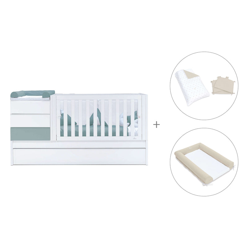 Convertível 70x140 cm branco/eucalipto · Sero Kubo Eucalyptus K551-M7757