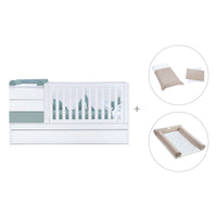 Convertível 70x140 cm branco/eucalipto · Sero Kubo Eucalyptus K551-M7757