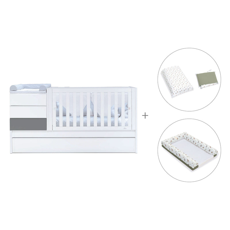 Convertível 70x140 cm branco/antracite · Sero Kubo Antracita K551-M7758