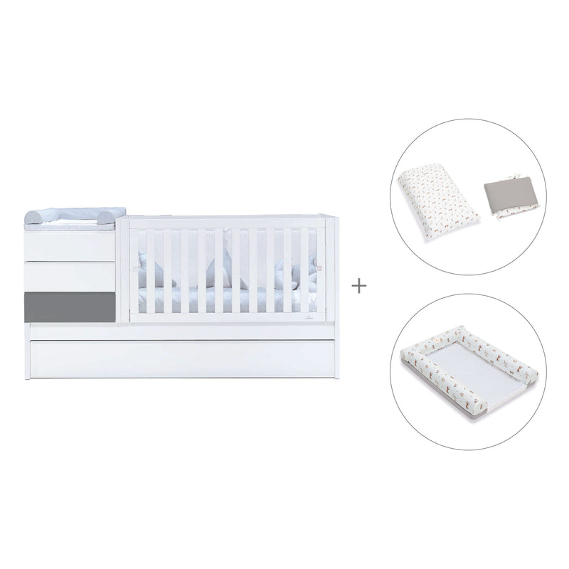 Convertível 70x140 cm branco/antracite · Sero Kubo Antracita K551-M7758