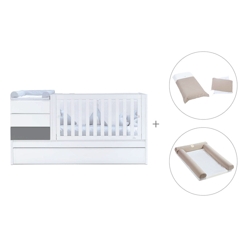 Convertível 70x140 cm branco/antracite · Sero Kubo Antracita K551-M7758