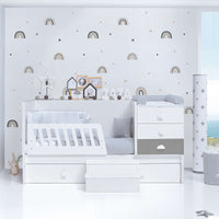 Convertible crib 70x140 cm white/anthracite · Sero Bubble Antracita K554-M7758