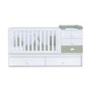 Convertible crib 70x140 cm white/green-olive · Sero Bubble Erba K554-M7756