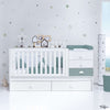 Convertible crib 70x140 cm white/eucalyptus · Sero Bubble Eucalyptus K554-M7757