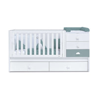 Convertible crib 70x140 cm white/eucalyptus · Sero Bubble Eucalyptus K554-M7757