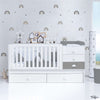 Convertible crib 70x140 cm white/anthracite · Sero Bubble Antracita K554-M7758