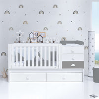 Convertible crib 70x140 cm white/anthracite · Sero Bubble Antracita K554-M7758