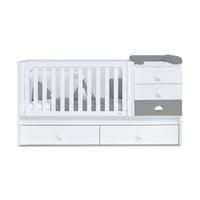 Convertible crib 70x140 cm white/anthracite · Sero Bubble Antracita K554-M7758