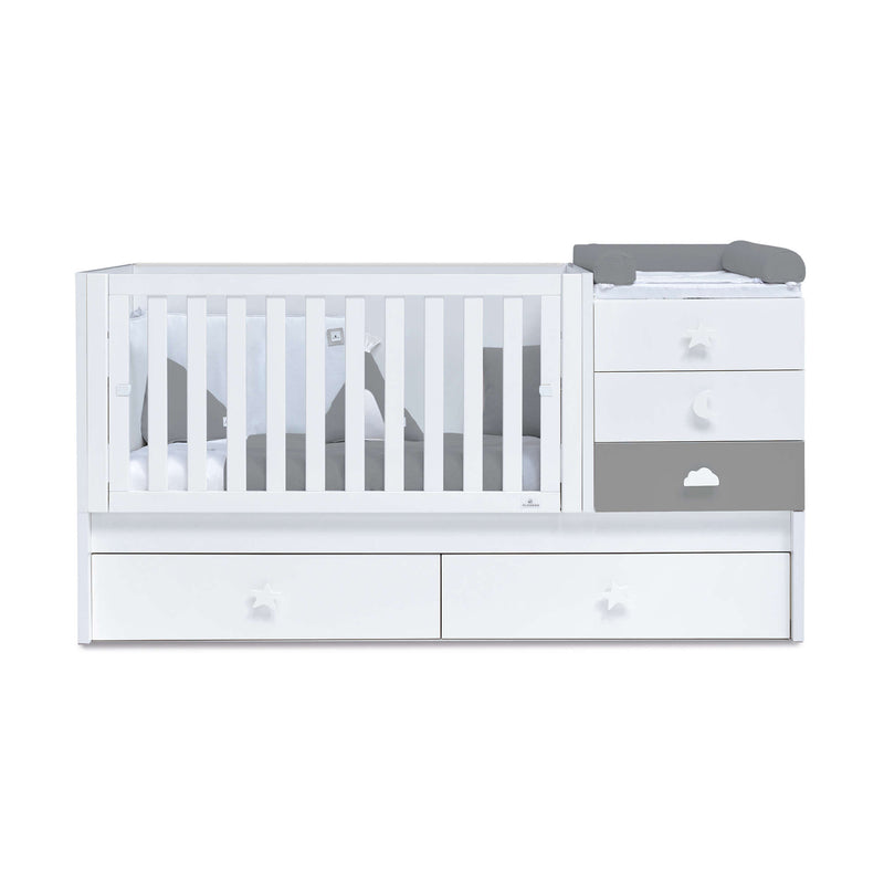 Convertible crib 70x140 cm white/anthracite · Sero Bubble Antracita K554-M7758