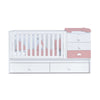 Convertible crib 70x140 cm white/pink · Sero Bubble Quarzo K554-M7759