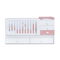 Convertible crib 70x140 cm white/pink · Sero Bubble Quarzo K554-M7759