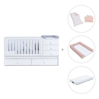 Convertível 70x140 cm com cama extra/gavetas em branco · Sero Bubble K554