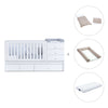 White convertible crib with drawers/trundle bed · Sero Bubble K554