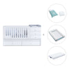 White convertible crib with drawers/trundle bed · Sero Bubble K554