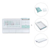 White/mint convertible crib with drawers/trundle bed · Sero Bubble K554-M7755