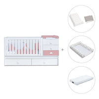 Verwandelbares Babybett 70x140 cm weiss/rosa · Sero Bubble Quarzo K554-M7759