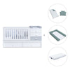 White/greyconvertible crib with drawers/trundle bed · Sero Bubble K554-M7778