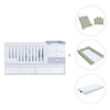 White/greyconvertible crib with drawers/trundle bed · Sero Bubble K554-M7778