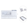 Convertível 70x140 cm com cama extra/gavetas em branco · Sero Bubble K554