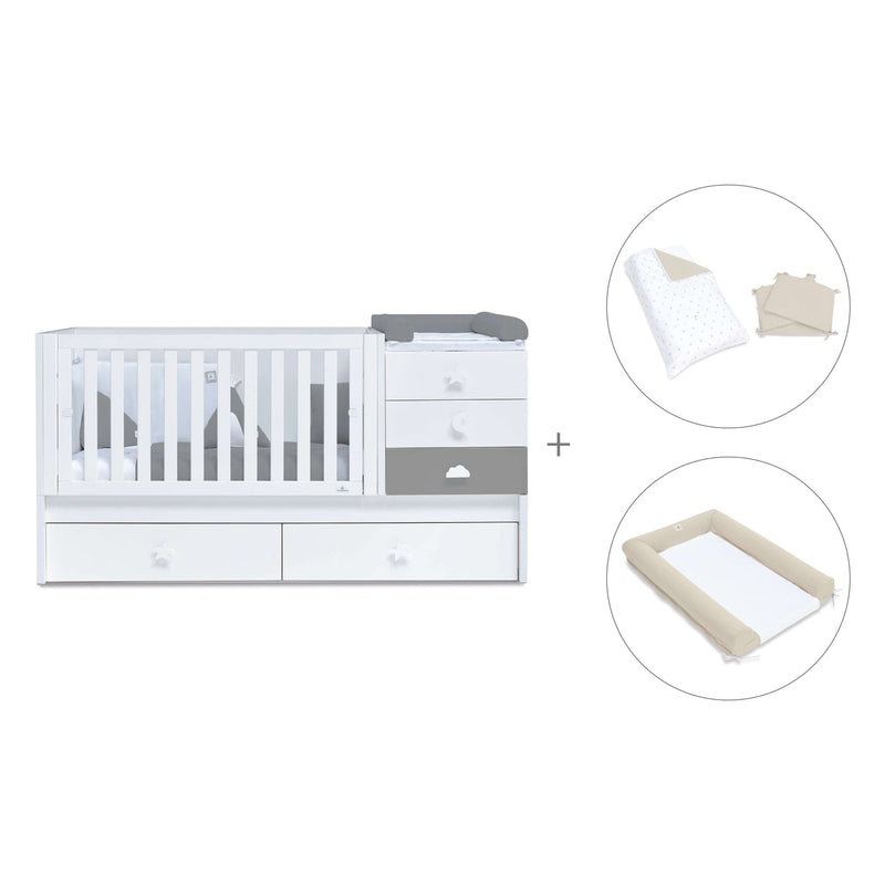 Convertível 70x140 cm branco/antracite · Sero Bubble Antracita K554-M7758