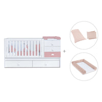 Verwandelbares Babybett 70x140 cm weiss/rosa · Sero Bubble Quarzo K554-M7759