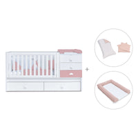 Verwandelbares Babybett 70x140 cm weiss/rosa · Sero Bubble Quarzo K554-M7759