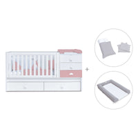 Verwandelbares Babybett 70x140 cm weiss/rosa · Sero Bubble Quarzo K554-M7759