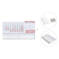 Verwandelbares Babybett 70x140 cm weiss/rosa · Sero Bubble Quarzo K554-M7759