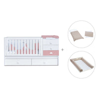 Verwandelbares Babybett 70x140 cm weiss/rosa · Sero Bubble Quarzo K554-M7759