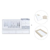White/greyconvertible crib with drawers/trundle bed · Sero Bubble K554-M7778