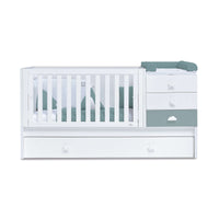 Convertible crib 70x140 cm white/eucalyptus · Sero Bubble Eucalyptus K554-M7757