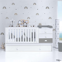 Convertible crib 70x140 cm white/anthracite · Sero Bubble Antracita K554-M7758