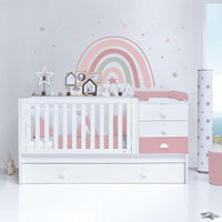 Convertible crib 70x140 cm white/pink · Sero Bubble Quarzo K554-M7759