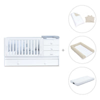 Convertível 70x140 cm com cama extra/gavetas em branco · Sero Bubble K554