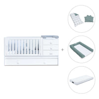 Convertível 70x140 cm com cama extra/gavetas em branco · Sero Bubble K554