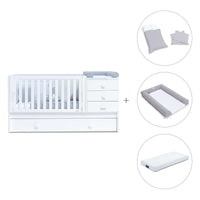 Convertível 70x140 cm com cama extra/gavetas em branco · Sero Bubble K554