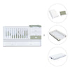 Verwandelbares Babybett 70x140 cm weiss/olivgrün · Sero Bubble Erba K554-M7756