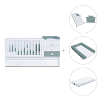 Convertível 70x140 cm branco/eucalipto · Sero Bubble Eucalyptus K554-M7757