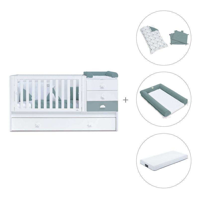 Convertível 70x140 cm branco/eucalipto · Sero Bubble Eucalyptus K554-M7757