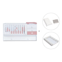 Verwandelbares Babybett 70x140 cm weiss/rosa · Sero Bubble Quarzo K554-M7759